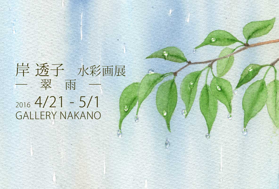 個展のお知らせ2016.04 ギャラリーナカノにて